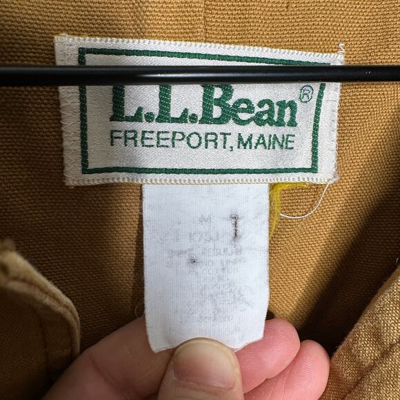 Vintage L.L. Bean Saddle Canvas Chore Coat Mens M Hunting Jacket with Mud Flaps - Picture 4 of 13